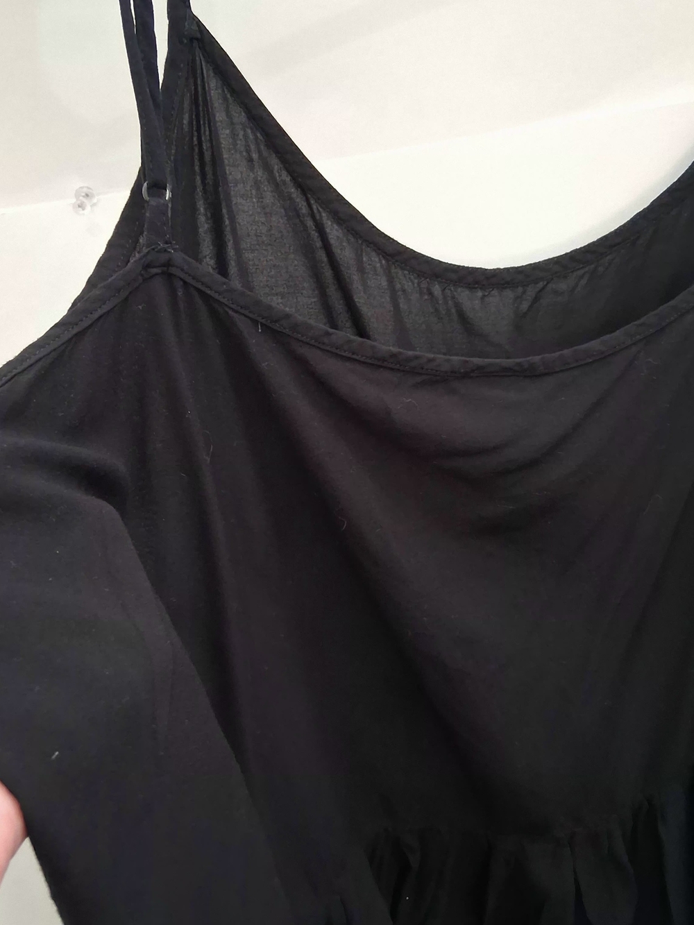 Old Navy Black Ruffle-Hem Cami Tank Size XXL Fit 1X - Picture 4 of 5